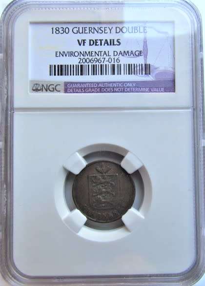 1830 GUERNSEY DOUBLE - NGC GRADED ***RARE***