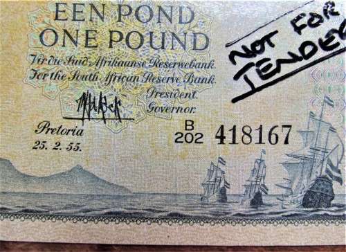 ONE POUND 1955 3rd ISSUE - EXCELLENT CONDITION EF