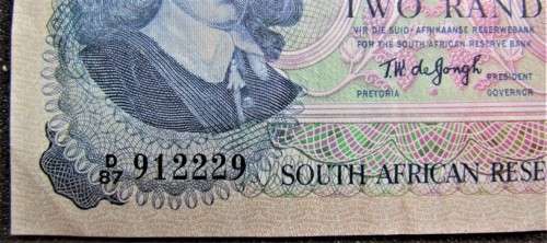 T.W DE JONGH 2 RAND NOTE - 2nd ISSUE - EXCELLENT CONDITION