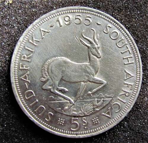 1955 5 SHILLINGS CROWN **SILVER**EXCELLENT RARE CROWN**