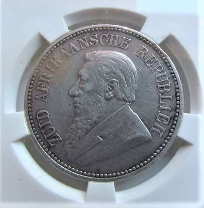1895 Z.A.R 2/6 HALFCROWN VF35**GRADED**SILVER**VF VALUE = R2400.00