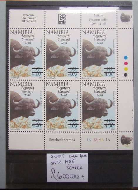 Namibia SACC 495 Cyl.Block "SCARCE" VFine Mint Overprint
