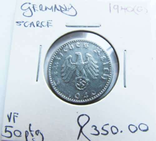 GERMANY 1940(G) **SCARCE** 50 PFENNIG VF