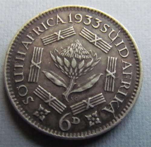 1933 6D SILVER **CRACKED DIE ERROR**RARE DATE** R1 START***