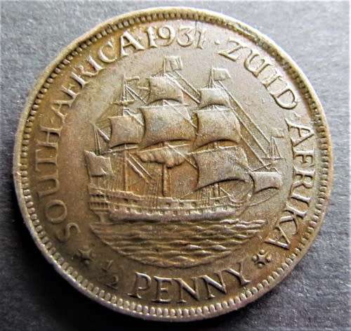1931 HALF PENNY **GREAT DATE + GREAT DETAILS** SCARCE ** R1 START ***