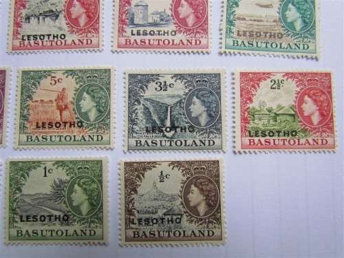 BASUTOLAND WITH LESOTHO OVERPRINT WITH HIGH VALUES - MINT - 1 BID FOR ALL