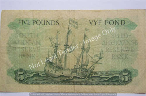**R1 START** 5 POUNDS MH DE KOCK 5 POUNDS NOTE 1954 C33