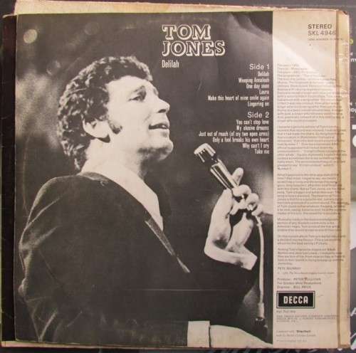 VINTAGE VINYL LP - TOM JONES - DELILAH - DECCA