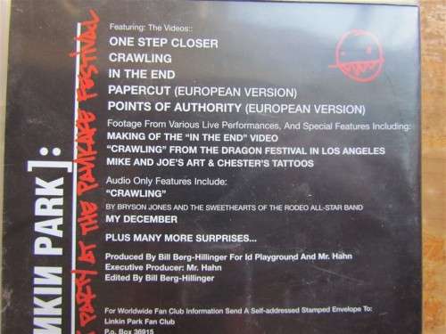 LINKIN PARK DVD  - FRAT PARTY - GREAT CONDITION
