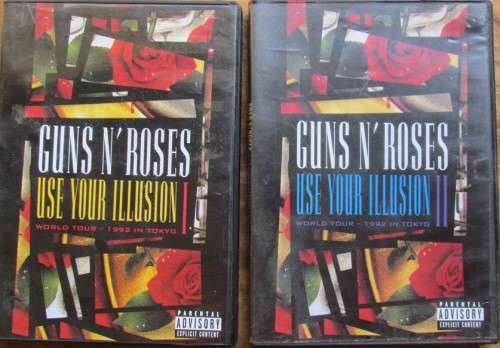 GUNS & ROSES DVD X 2 - USE YOUR ILLUSION 1 & 2  - GREAT CONDITION