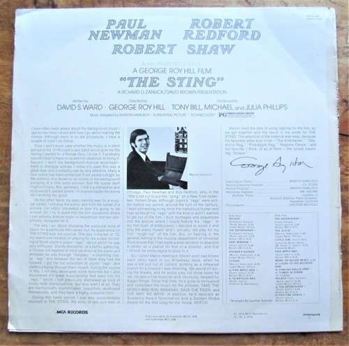 THE STING  - VINTAGE LP  MOVE SOUNDTRACK - PAUL NEWMAN TOBERT REDFORD