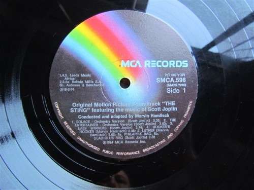 THE STING  - VINTAGE LP  MOVE SOUNDTRACK - PAUL NEWMAN TOBERT REDFORD