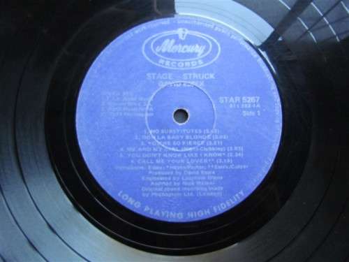 VINTAGE VINYL LP - DAVID ESSEX - STAGE STRUCK