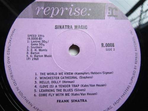 VINTAGE LP FRANK SINATRA , SINTRA MAGIC