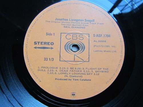 VINTAGE LP NEIL DIAMOND - JONATHAN LIVINGSTONE SEAGULL