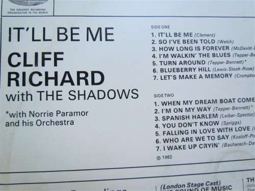 CLIFF RICHARD IT`LL BE ME   - VINTAGE LP