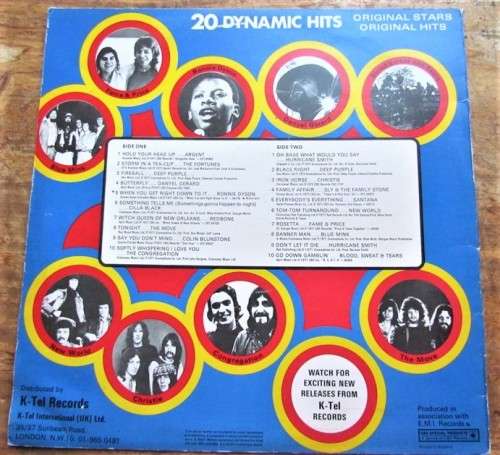 20 X DYNAMIC HITS - VINTAGE LP - K TEL RECORDS - DEEP PURPLE