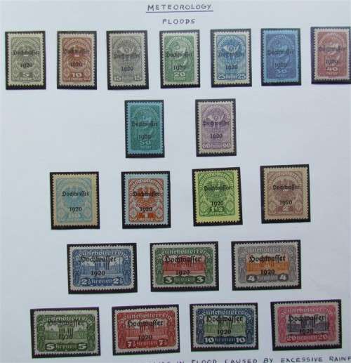 WEATHER - FLOODS  - OVERPRINT SURCHARGE SET - 1 BID FOR ALL