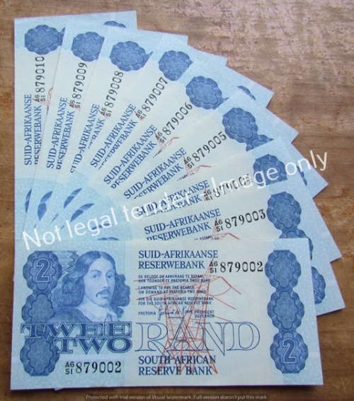 9 x DE KOCK CONSECUTIVE R2 NOTES (A6 51) UNC **BID PER NOTE**