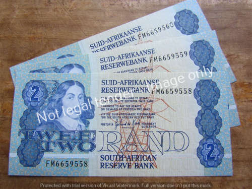 3 x DE KOCK CONSECUTIVE R2 NOTES (FM) UNC **BID PER NOTE**