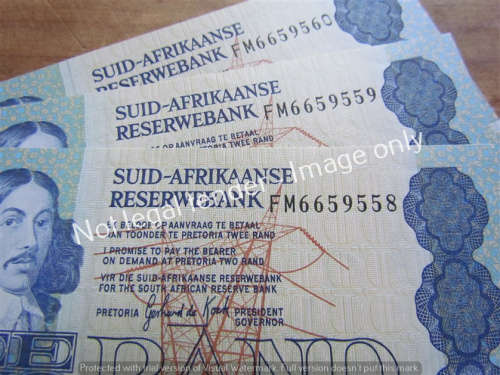 3 x DE KOCK CONSECUTIVE R2 NOTES (FM) UNC **BID PER NOTE**