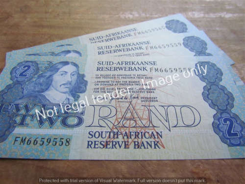 3 x DE KOCK CONSECUTIVE R2 NOTES (FM) UNC **BID PER NOTE**