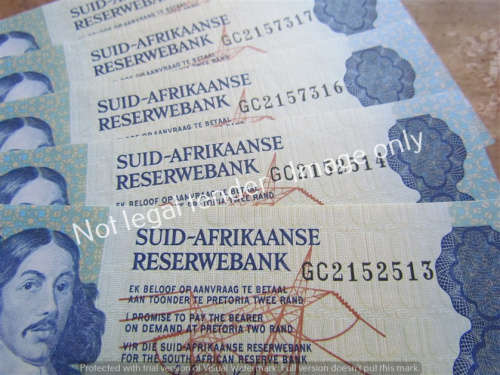 5 x DE KOCK CONSECUTIVE R2 NOTES (GC) UNC **BID PER NOTE**