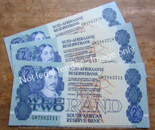 3 x DE KOCK R2 NOTES (GM) UNC **BID PER NOTE**