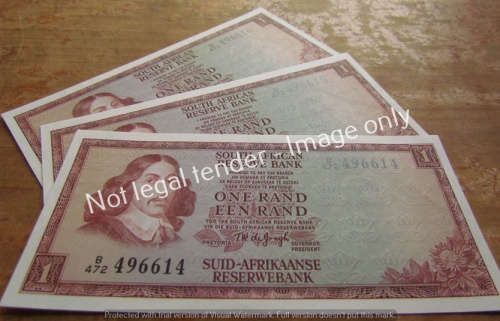 3 x DE JONGH CONSECUTIVE R1 NOTES (B472) UNC **BID PER NOTE**