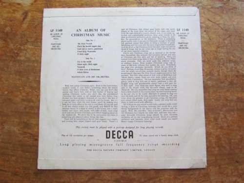DECCA RECORDS SA PRESSING VINTAGE CHRISTMAS MUSIC - MANTOVANI