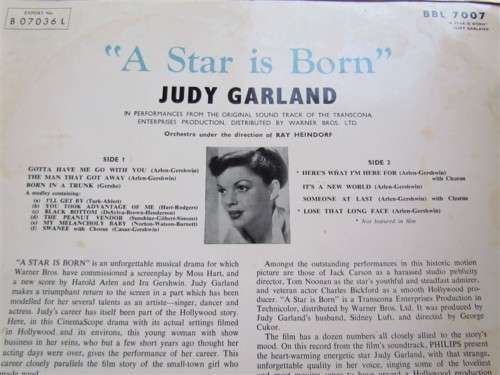 JUDY GARLAND - A STAR IS BORN - EARLY VINTAGE LP