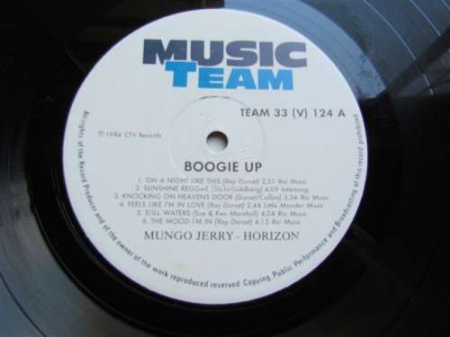 MUNGO JERRY - BOOGIE UP  VINTAGE LP