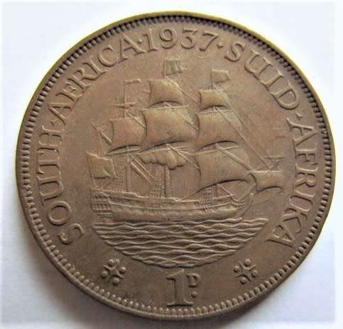 1937 1 PENNY 1d **SCARCE LOW MINTAGE** GREAT DETAILS