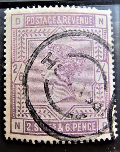 2 X Great Britain 2/6 Victoria Stamps - Used