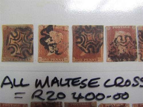 18 x Penny Reds Imperf Maltese Cross Catalogue Value R20 400.00 **LOW START**