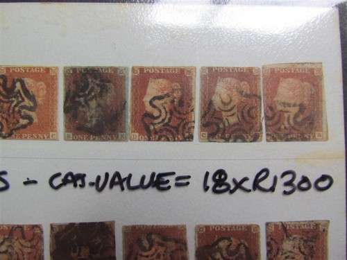 18 x Penny Reds Imperf Maltese Cross Catalogue Value R20 400.00 **LOW START**