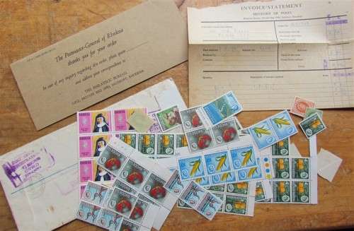 **CRAZY R1 START** POSTMASTER=GENERAL RHODESIA philatelic lot + letter + statement