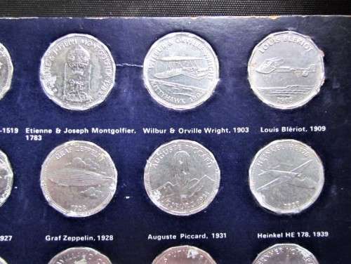MAN IN FLIGHT COIN SET - IN ORIGINAL PRESENTATION FOLDER - LOW START