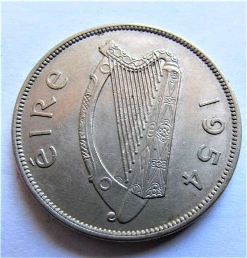 1954 Ireland 2/6 Half Crown **Better Scarce date**