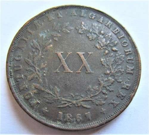 1867 Portugal XX Reis **SCARCE**