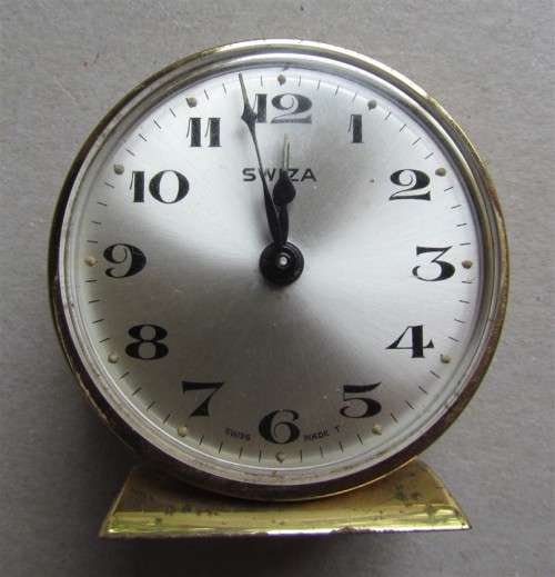 SWIZA 8 - SWISS MADE - ALARM CLOCK circa.1969 WORKING 100%
