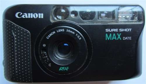 Canon Film Camera - Sure Shot Max - Can't say if working - looks like film still in camera