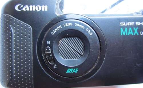 Canon Film Camera - Sure Shot Max - Can't say if working - looks like film still in camera