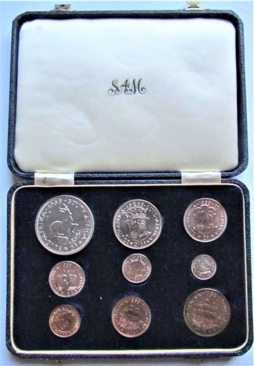 1958 SA UNION SHORT PROOF SET - SILVER PROOF IN ORIGINAL SA MINT BOX
