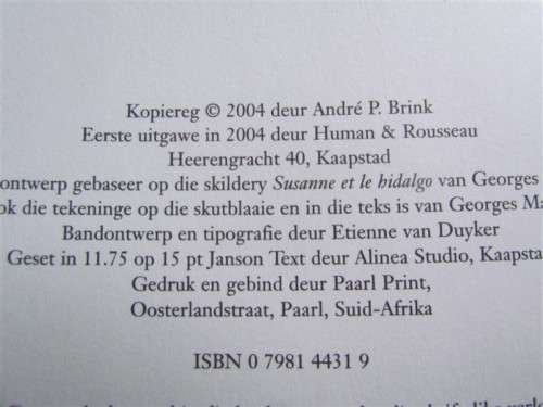 ANDRE P. BRINK - VOOR EK VERGEET - FIRST EDITION