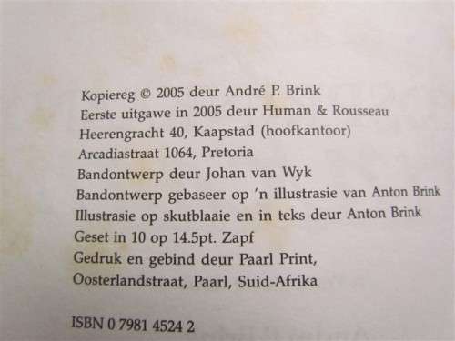 ANDRE P. BRINK - BIDSPRINKAAN - FIRST EDITION