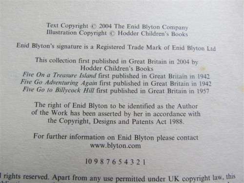 ENID BLYTON - THE FAMOUS FIVE ADVENTURE COLLECTION - HARDCOVER