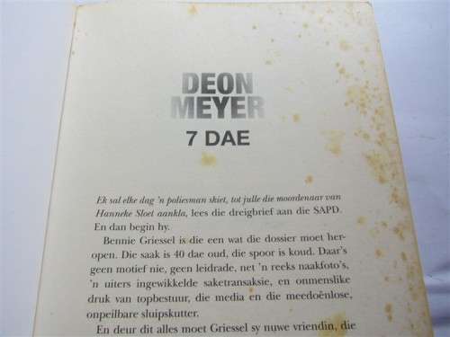 Deon Meyer - 7 Dae - 1st Edition 1st Printing - foxing present