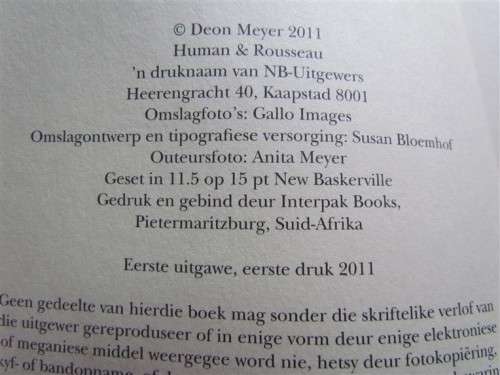 Deon Meyer - 7 Dae - 1st Edition 1st Printing - foxing present