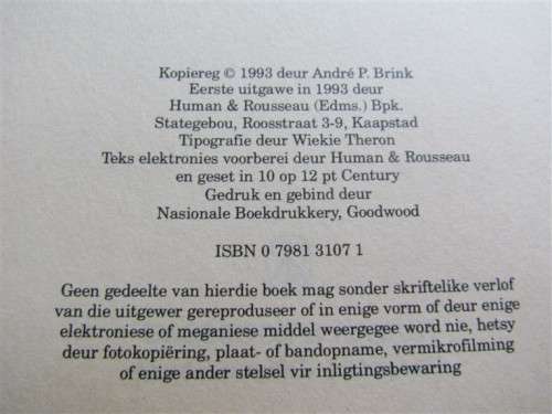 ANDRE P. BRINK - INTEENDEEL - FIRST EDITION
